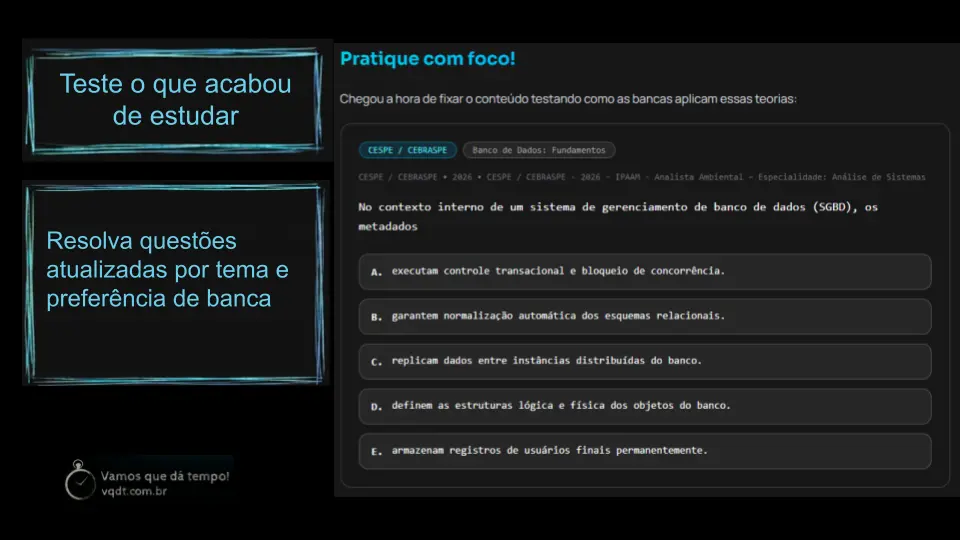 Tela de questão do VQDT antes da resposta do aluno.